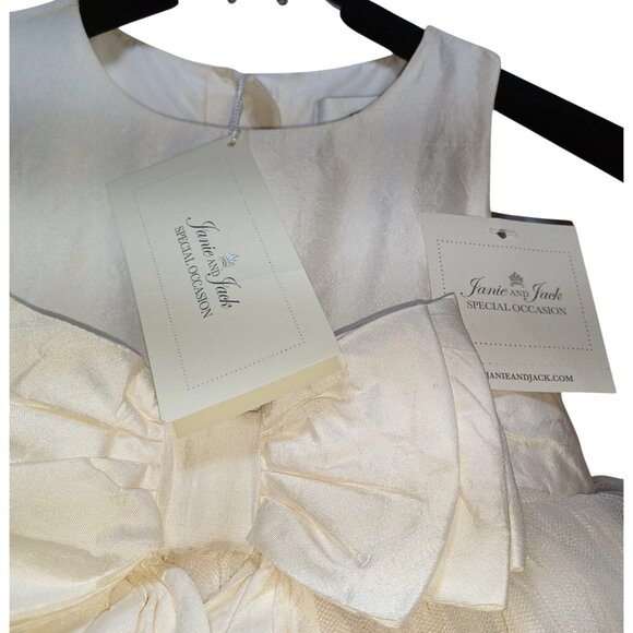 Janie & Jack Special Occasion Silk Dress Sweater Headband 3-6 Mo Luxury Holiday - Picture 3 of 11